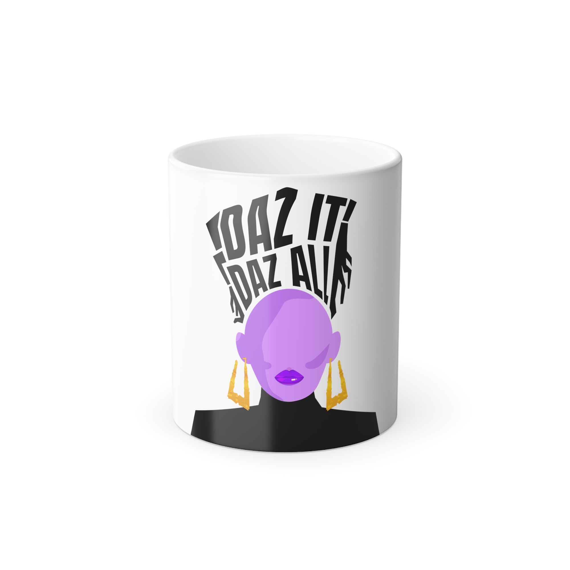 Color Morphing Daz Mug, 11oz (Orange Lip Logo)