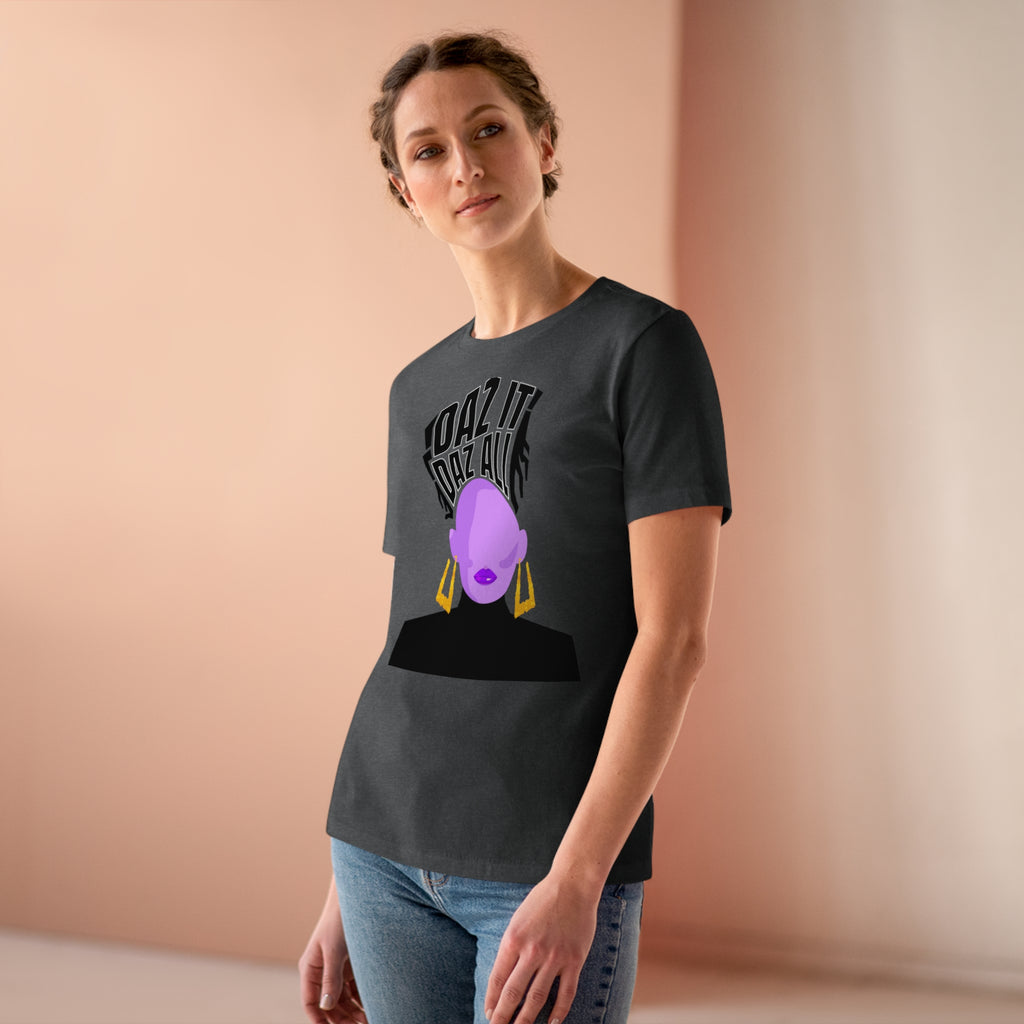 Daz It, Daz All- Women's Premium Tee (Purple Lip Logo)