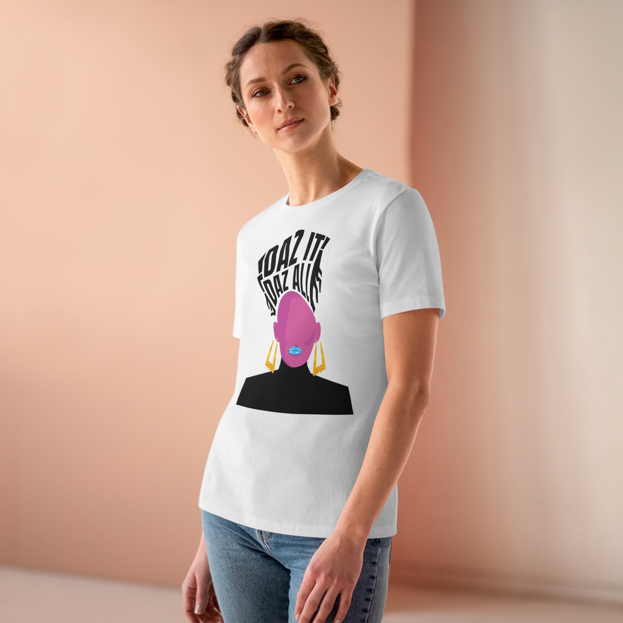 Daz It, Daz All- Women's Premium Tee (Blue Lip Logo)
