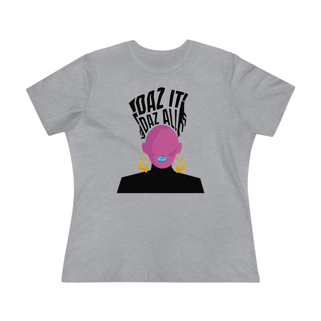 Daz It, Daz All- Women's Premium Tee (Blue Lip Logo)
