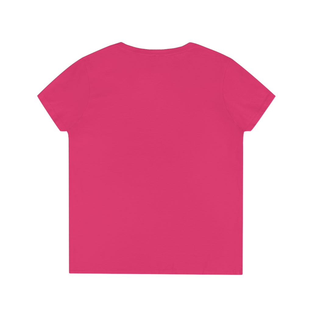 Daz It, Daz All-Ladies' V-Neck T-Shirt (Pink Lip Logo)