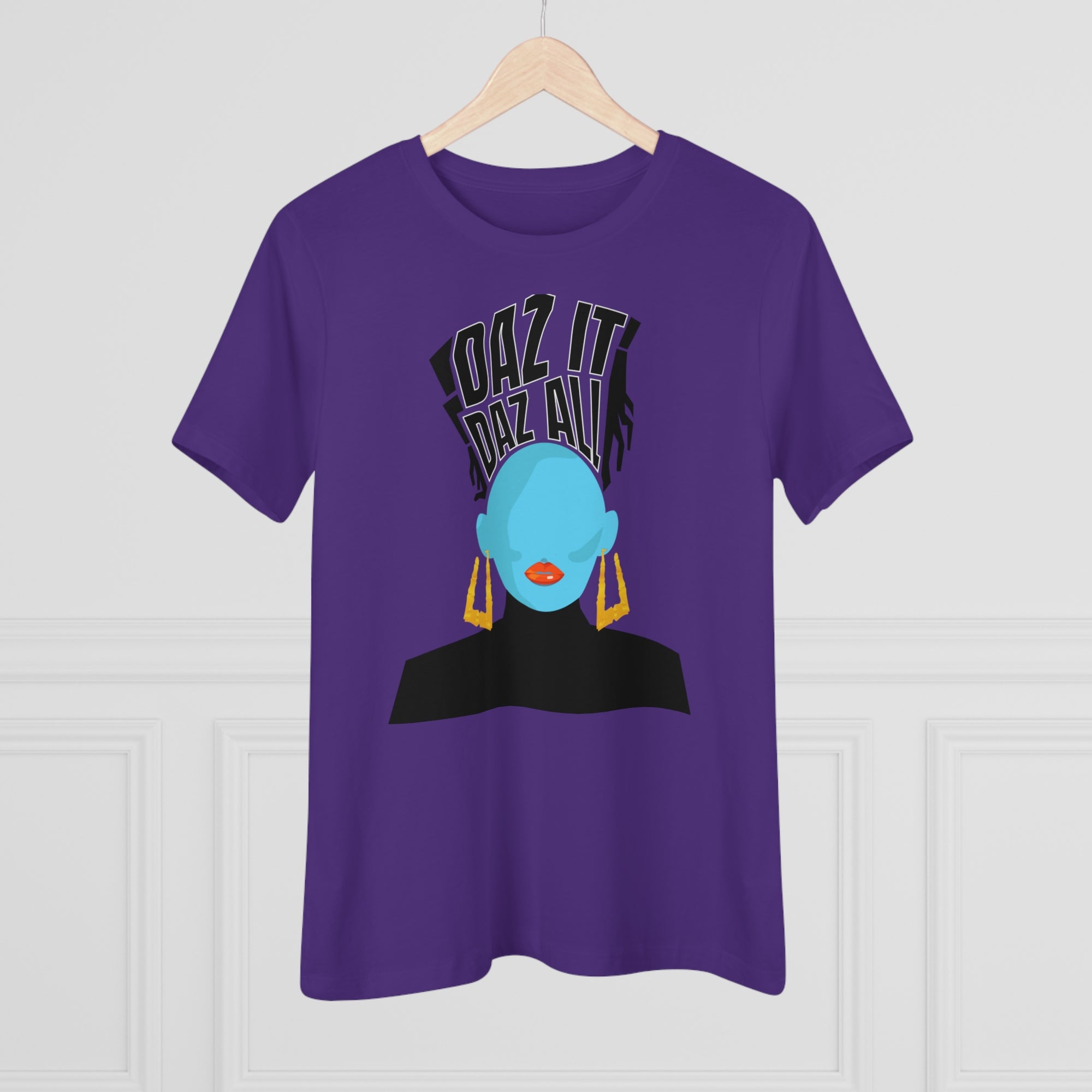 Daz It, Daz All- Women's Premium Tee (Orange Lip Logo)