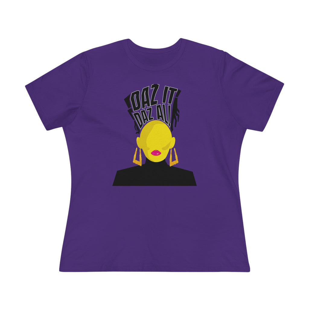 Daz It, Daz All- Women's Premium Tee (Pink Lip Logo)