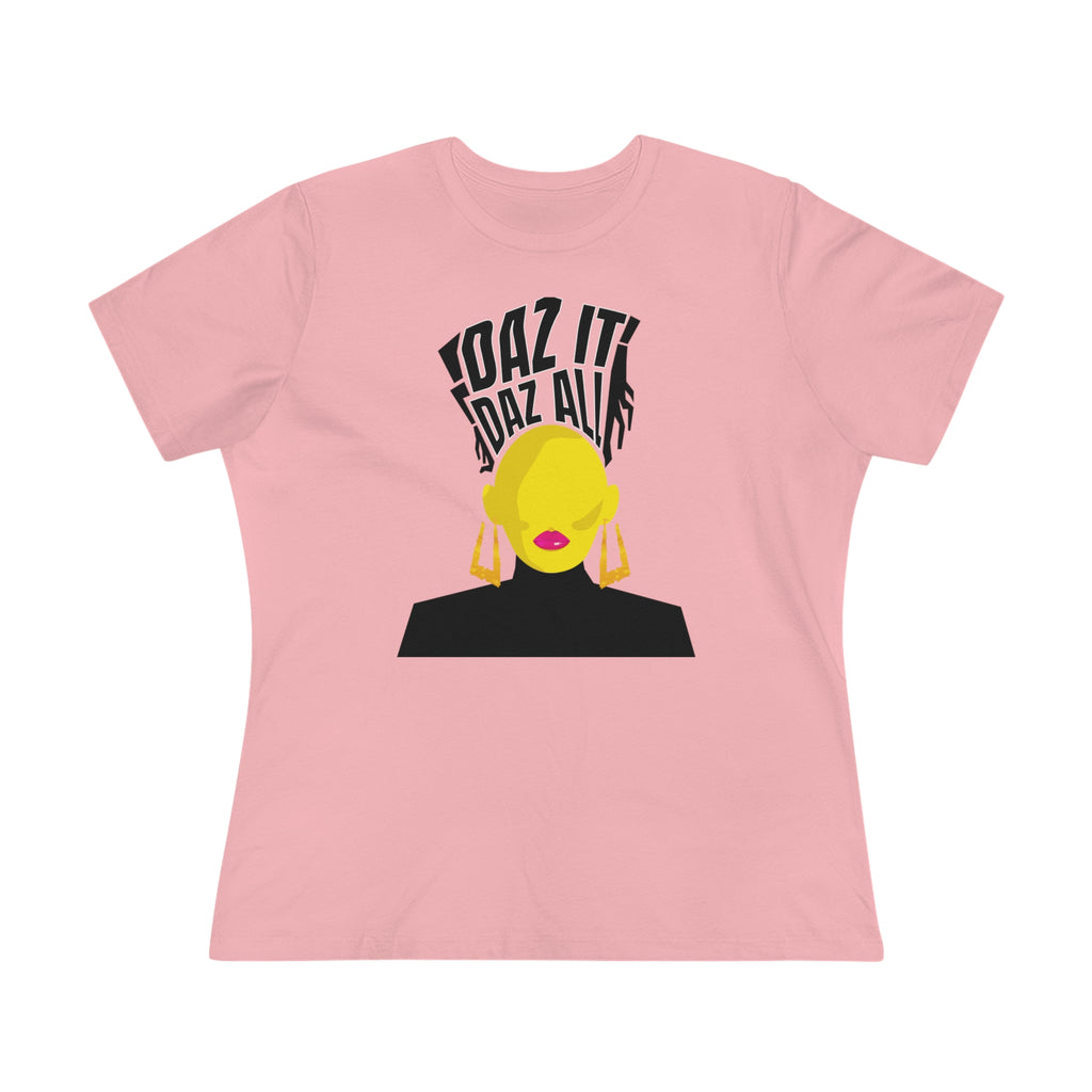 Daz It, Daz All- Women's Premium Tee (Pink Lip Logo)