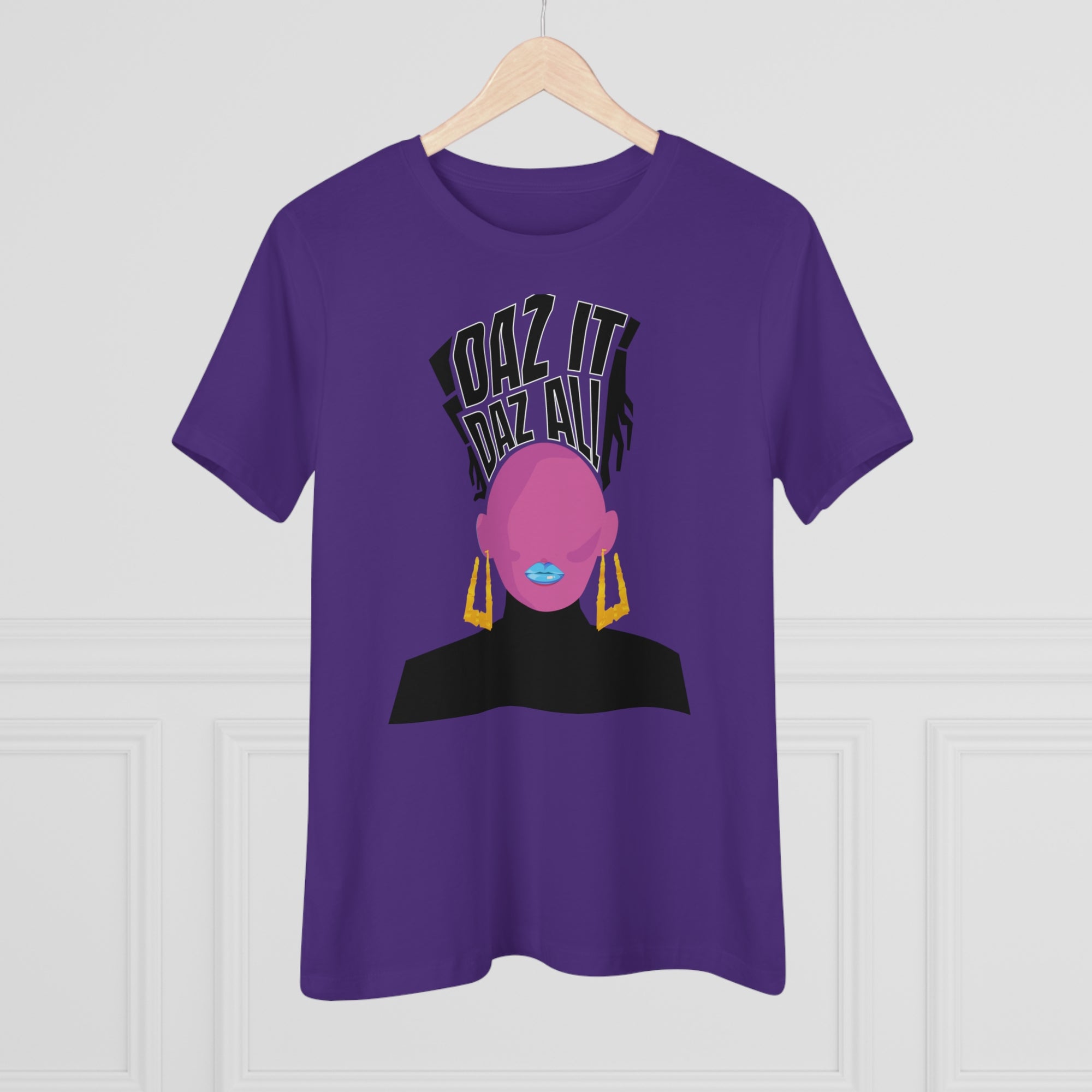 Daz It, Daz All- Women's Premium Tee (Blue Lip Logo)
