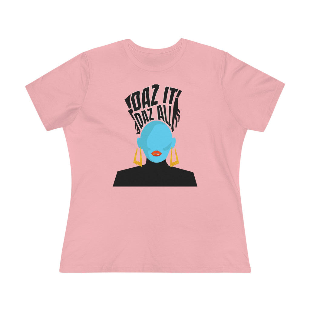Daz It, Daz All- Women's Premium Tee (Orange Lip Logo)