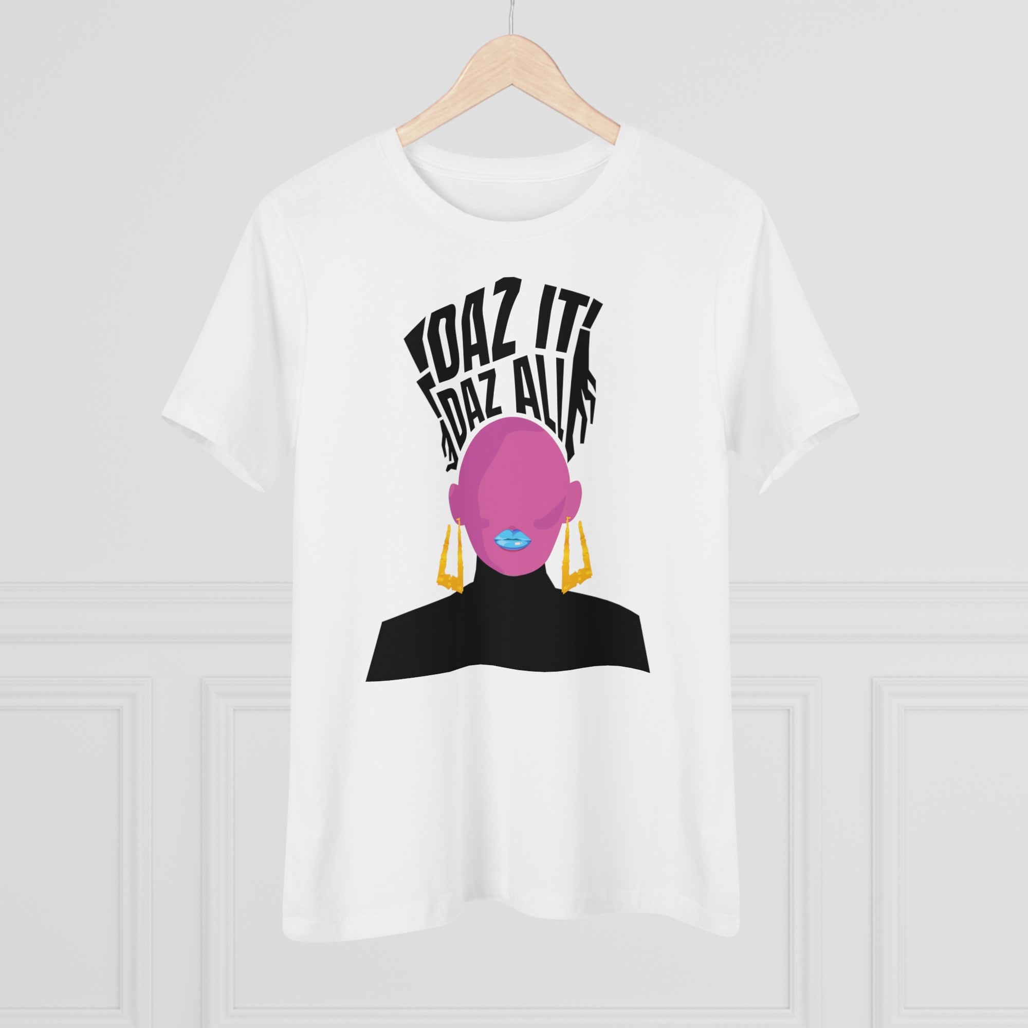 Daz It, Daz All- Women's Premium Tee (Blue Lip Logo)