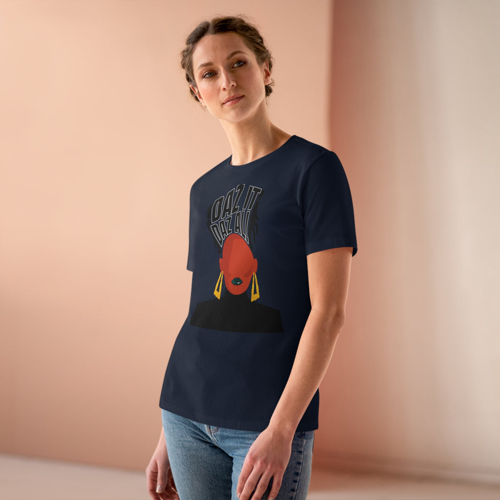 Daz It, Daz All- Women's Premium Tee (Black Lip Logo)