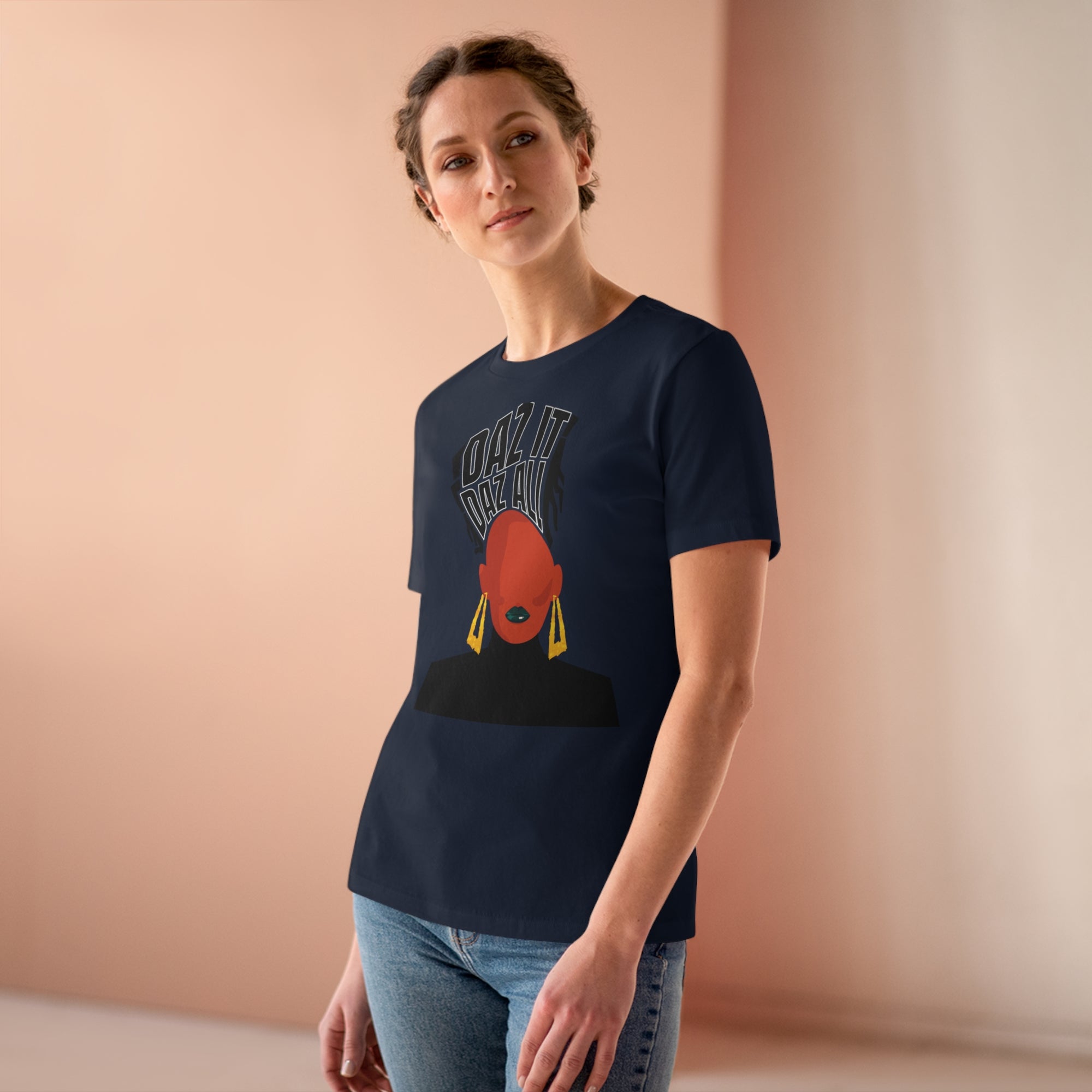 Daz It, Daz All- Women's Premium Tee (Black Lip Logo)