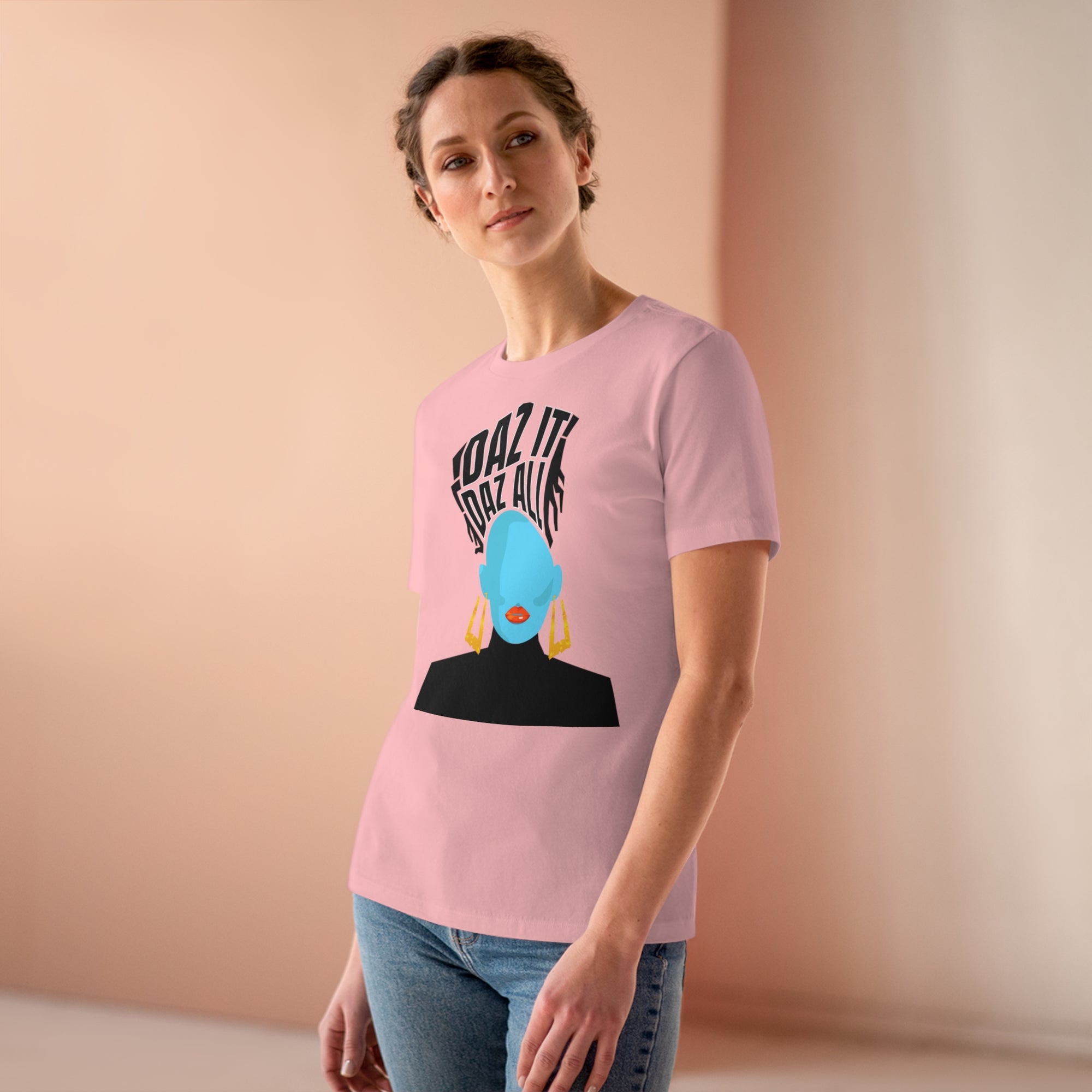 Daz It, Daz All- Women's Premium Tee (Orange Lip Logo)