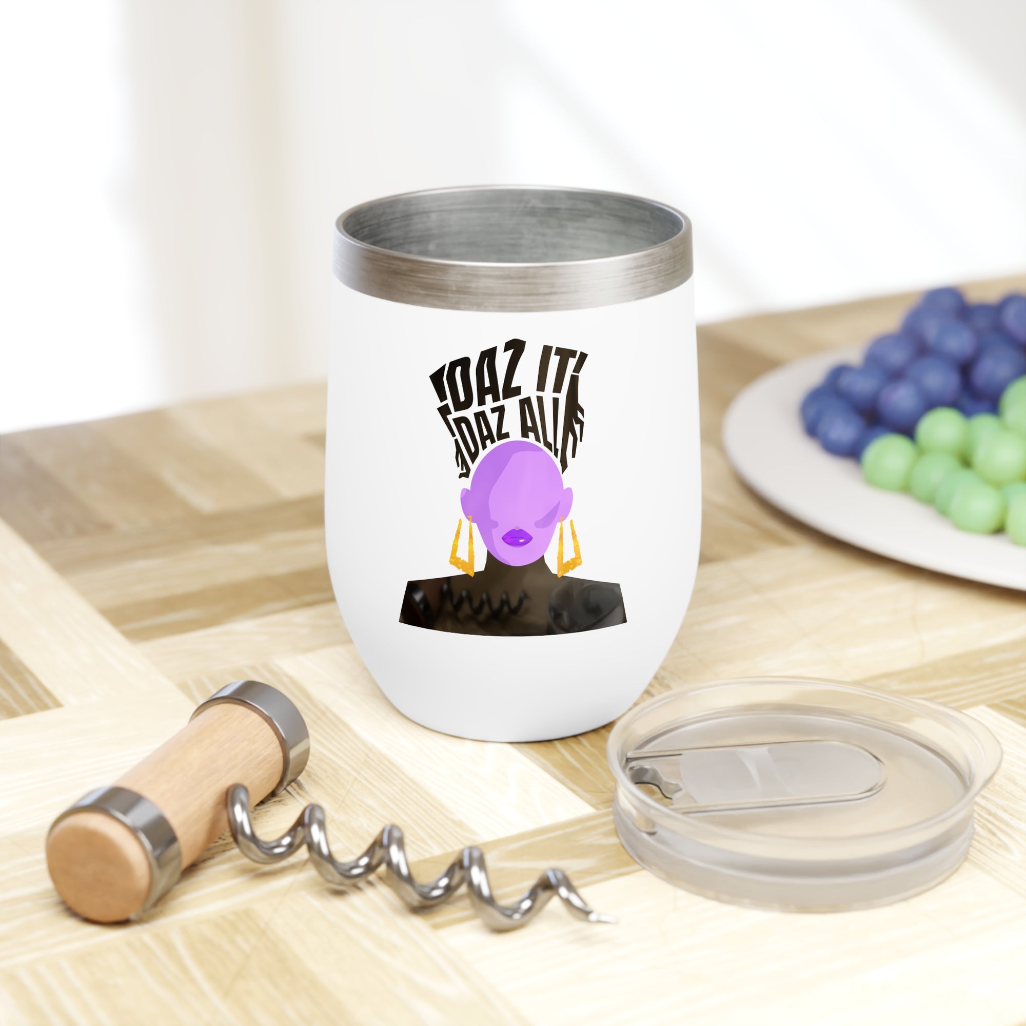 Daz It, Daz All- Chill Wine Tumbler (Orange Lip Logo)