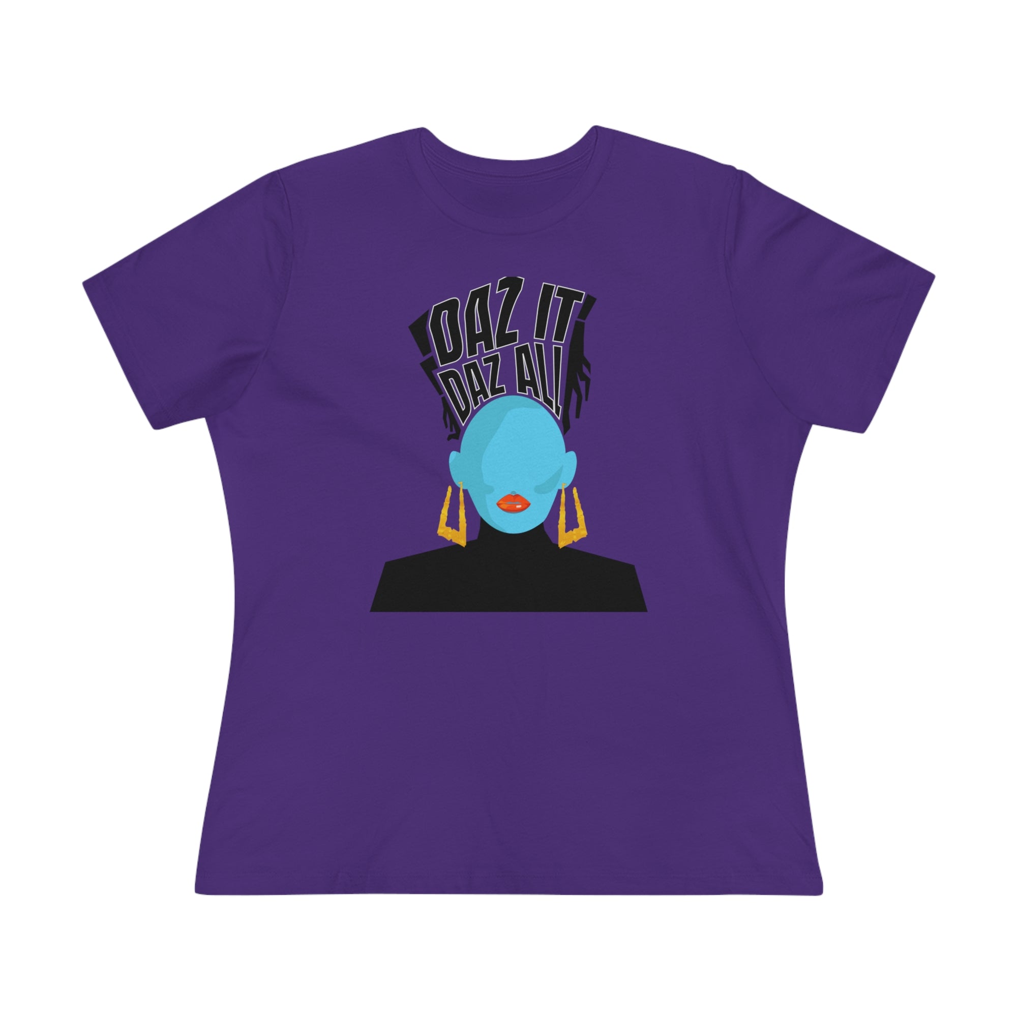 Daz It, Daz All- Women's Premium Tee (Orange Lip Logo)