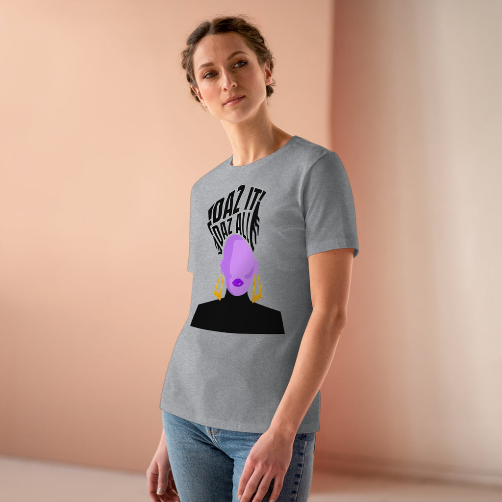 Daz It, Daz All- Women's Premium Tee (Purple Lip Logo)
