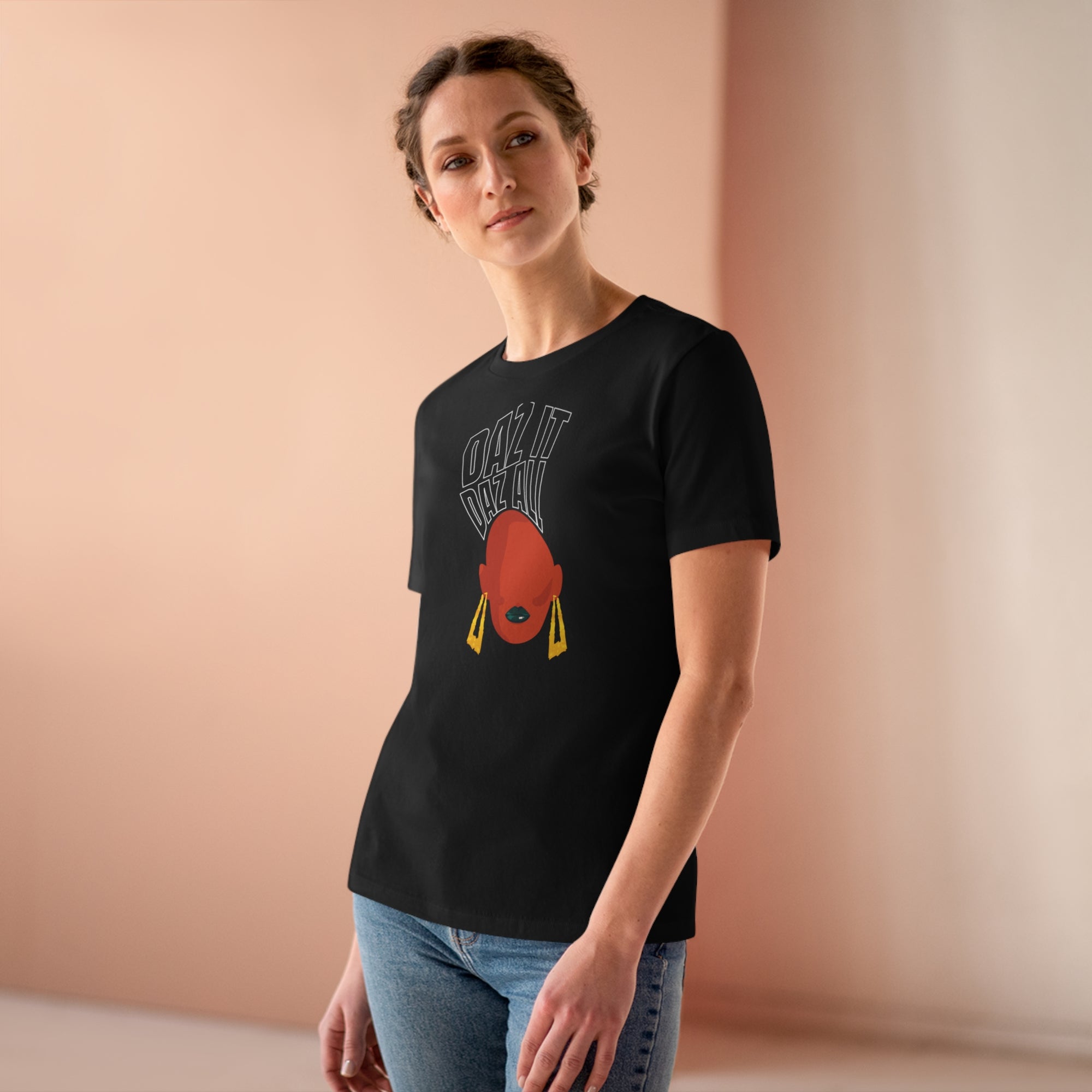Daz It, Daz All- Women's Premium Tee (Black Lip Logo)