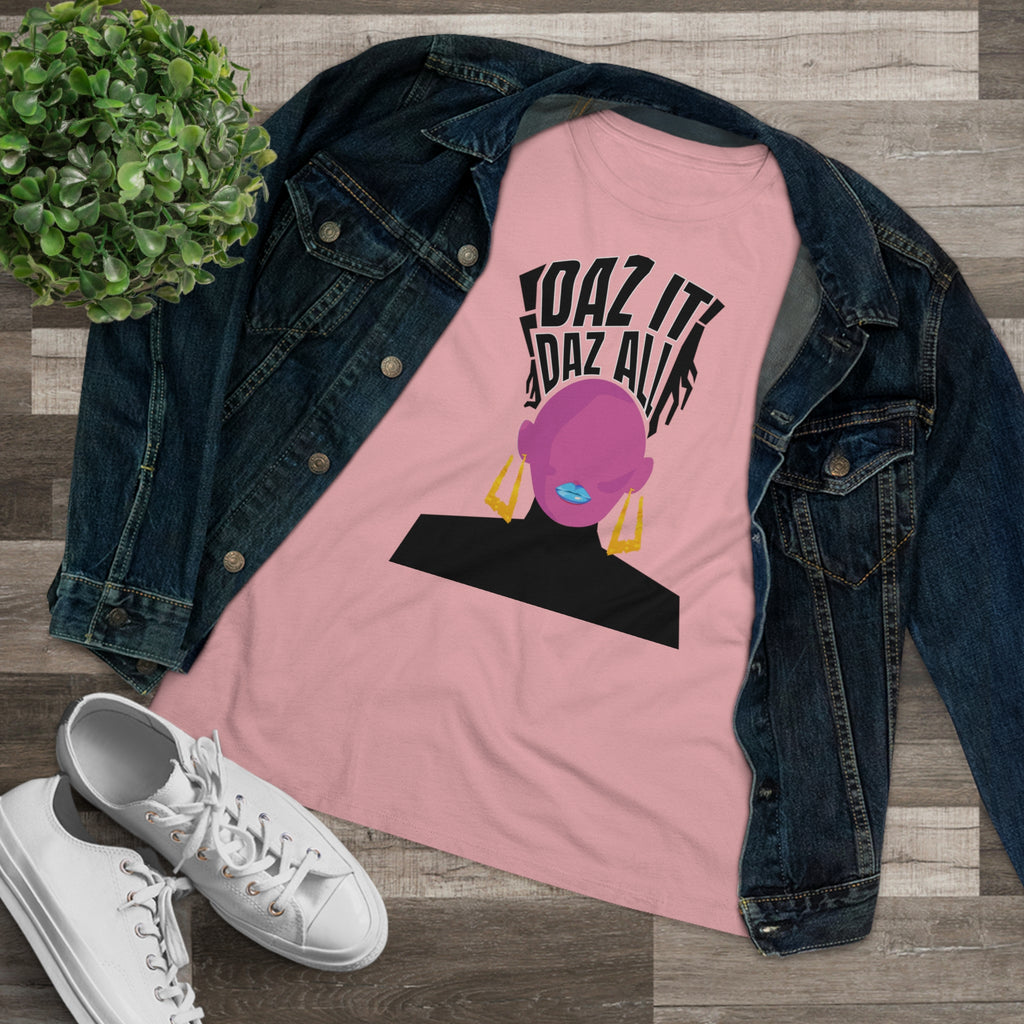 Daz It, Daz All- Women's Premium Tee (Blue Lip Logo)