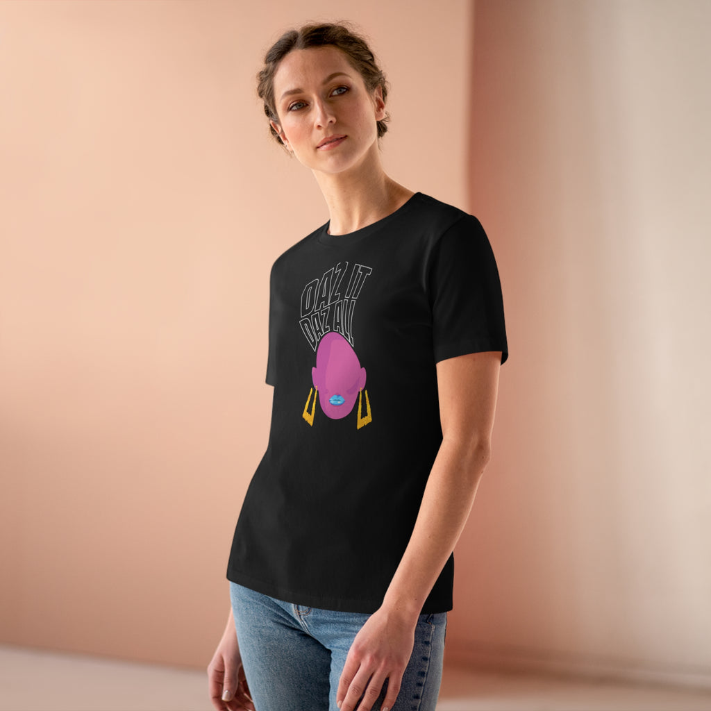 Daz It, Daz All- Women's Premium Tee (Blue Lip Logo)