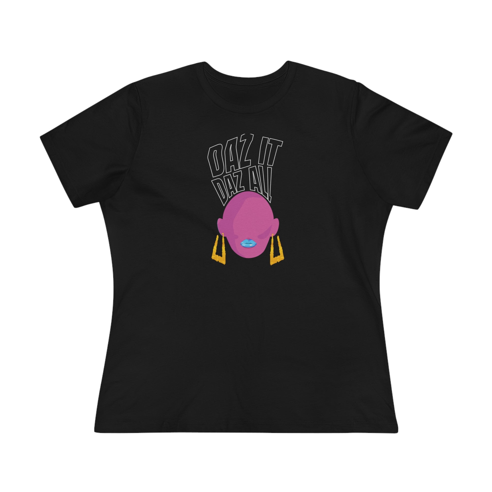 Daz It, Daz All- Women's Premium Tee (Blue Lip Logo)