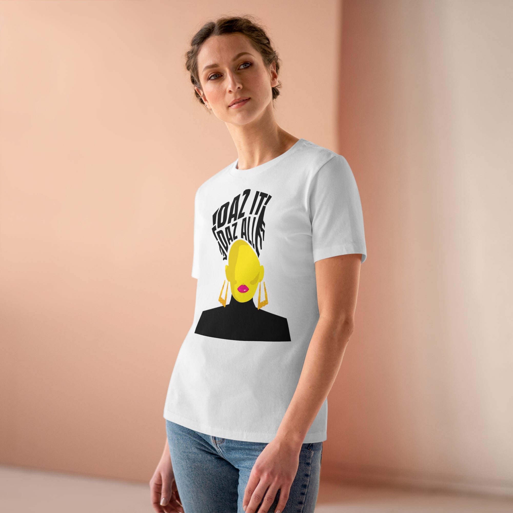 Daz It, Daz All- Women's Premium Tee (Pink Lip Logo)