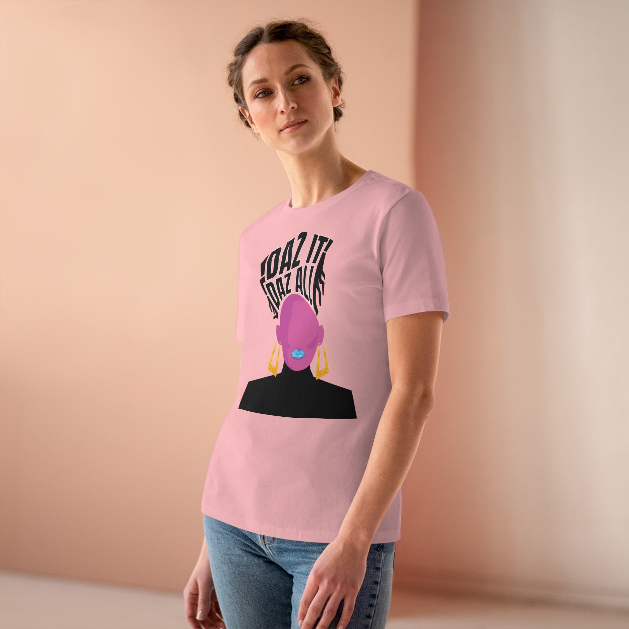 Daz It, Daz All- Women's Premium Tee (Blue Lip Logo)