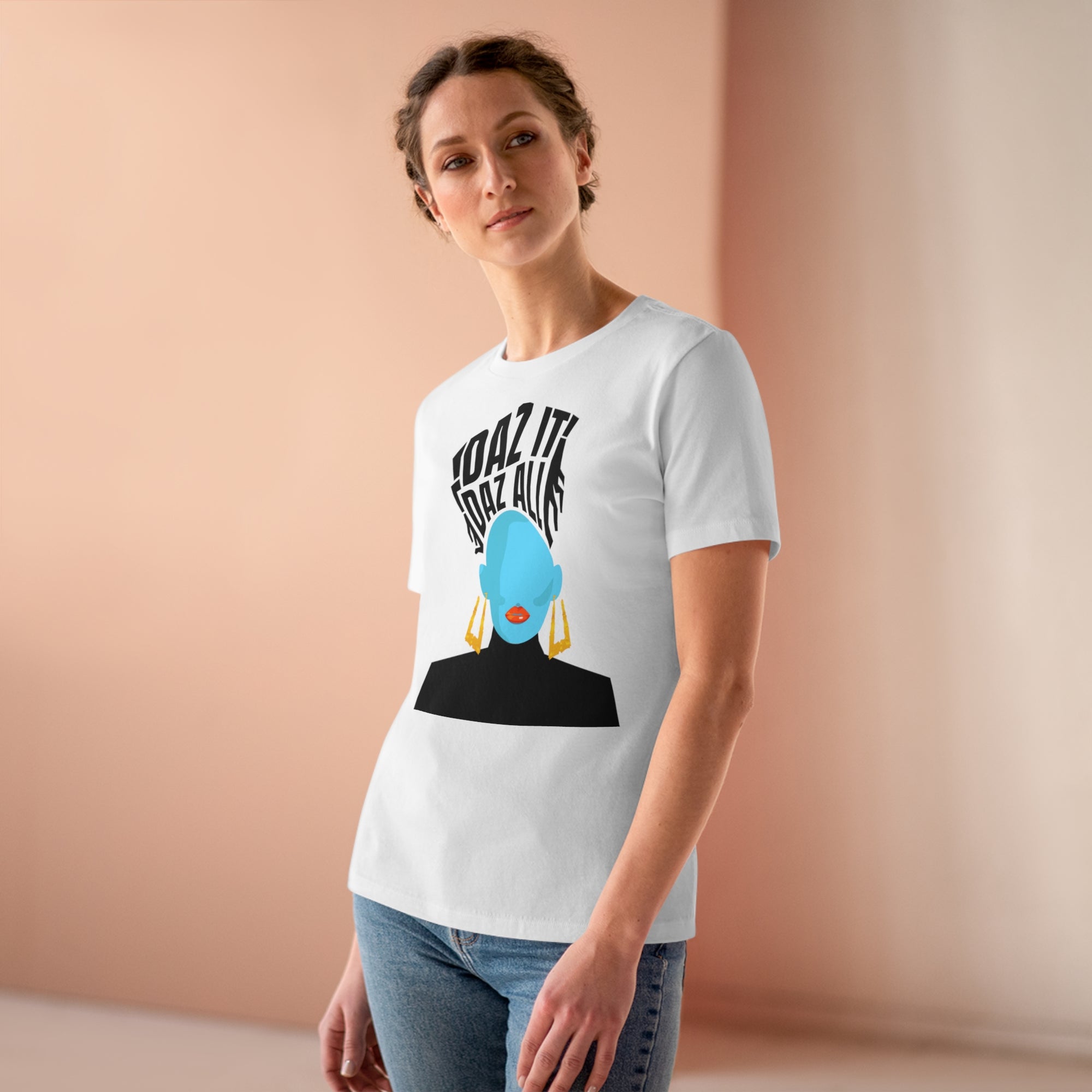 Daz It, Daz All- Women's Premium Tee (Orange Lip Logo)