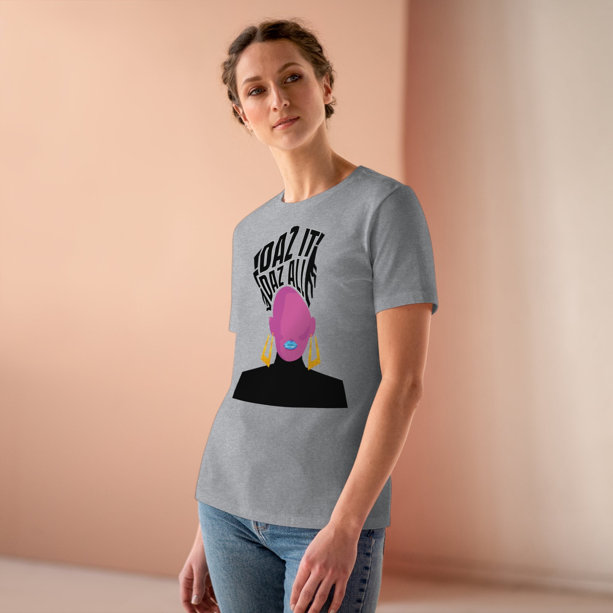 Daz It, Daz All- Women's Premium Tee (Blue Lip Logo)
