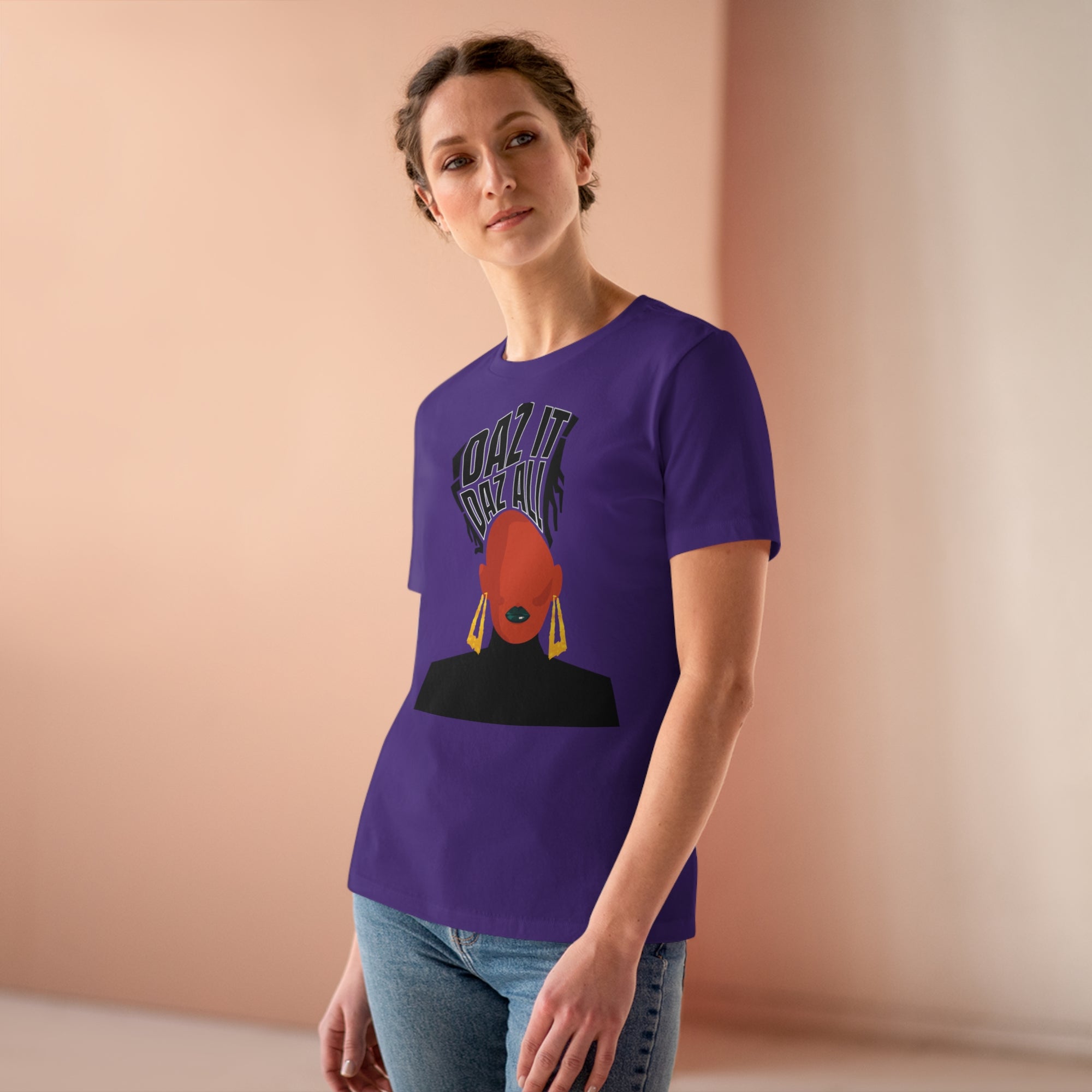 Daz It, Daz All- Women's Premium Tee (Black Lip Logo)
