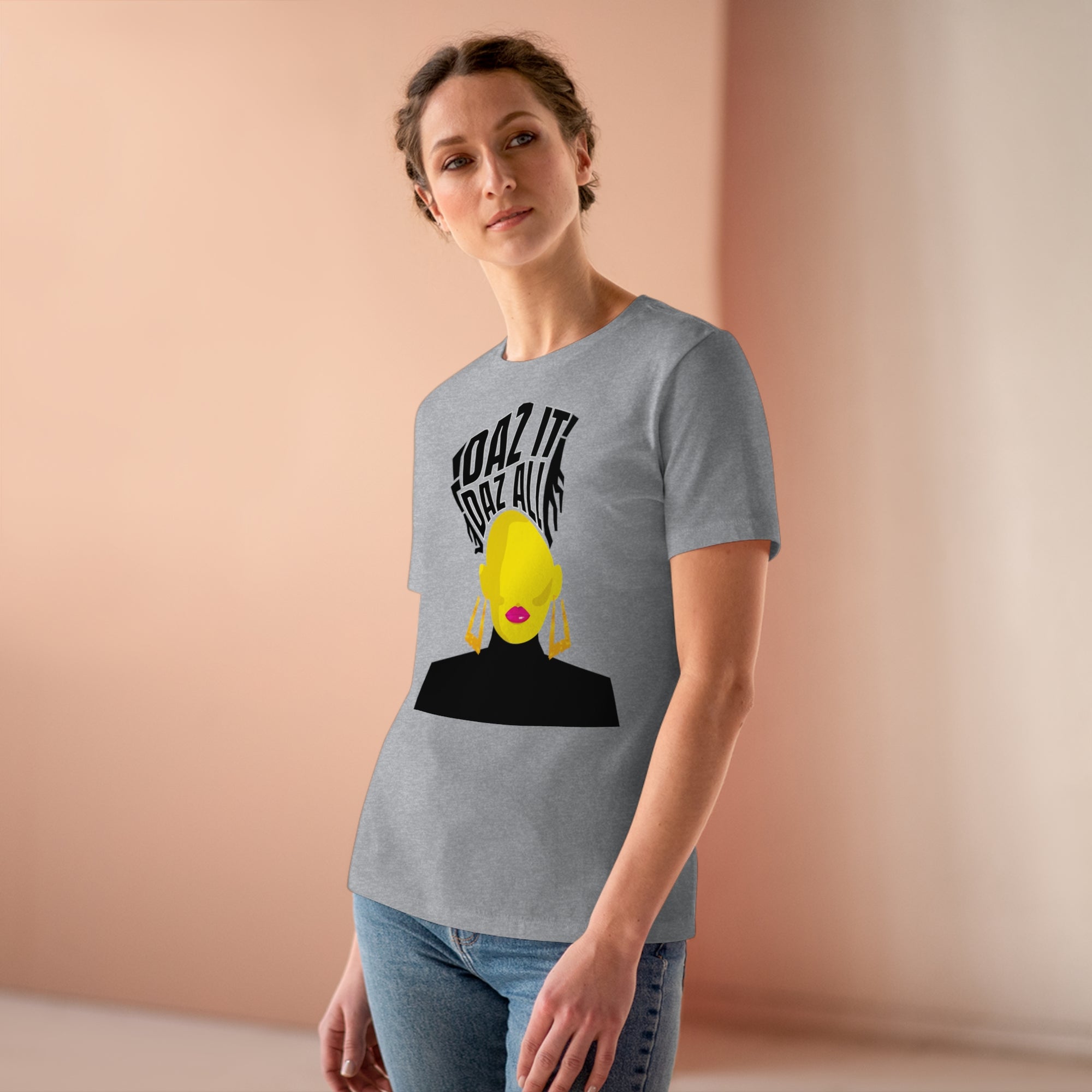 Daz It, Daz All- Women's Premium Tee (Pink Lip Logo)