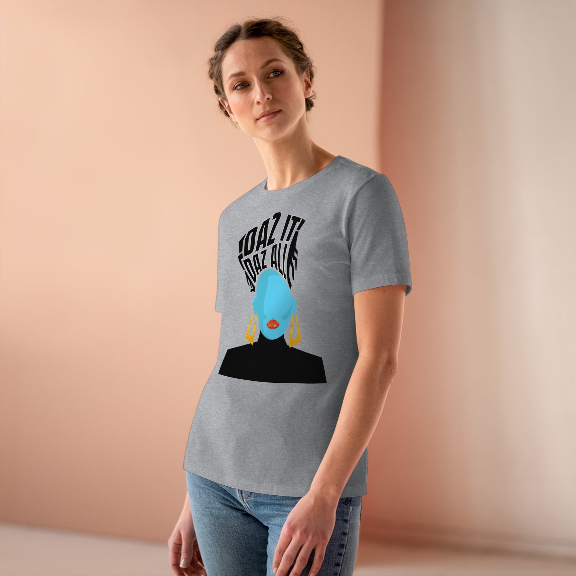 Daz It, Daz All- Women's Premium Tee (Orange Lip Logo)