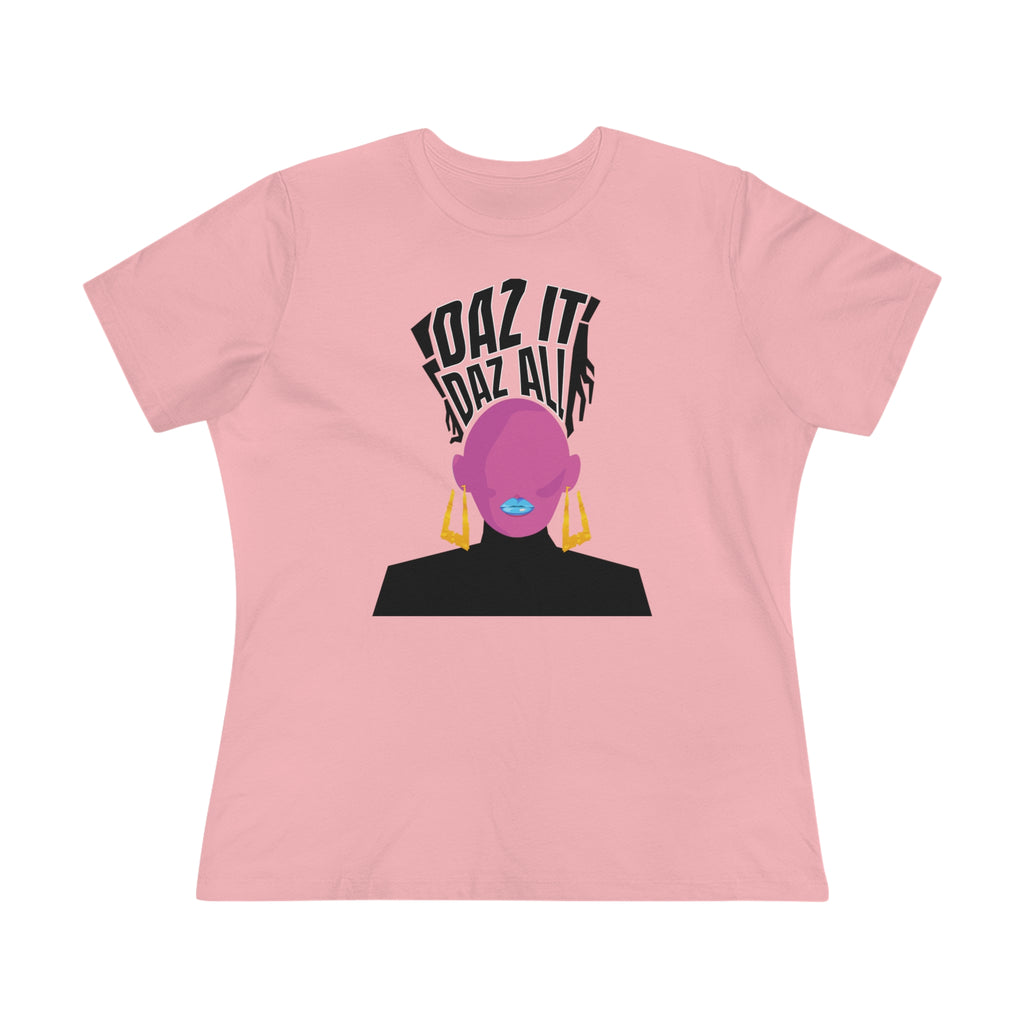 Daz It, Daz All- Women's Premium Tee (Blue Lip Logo)