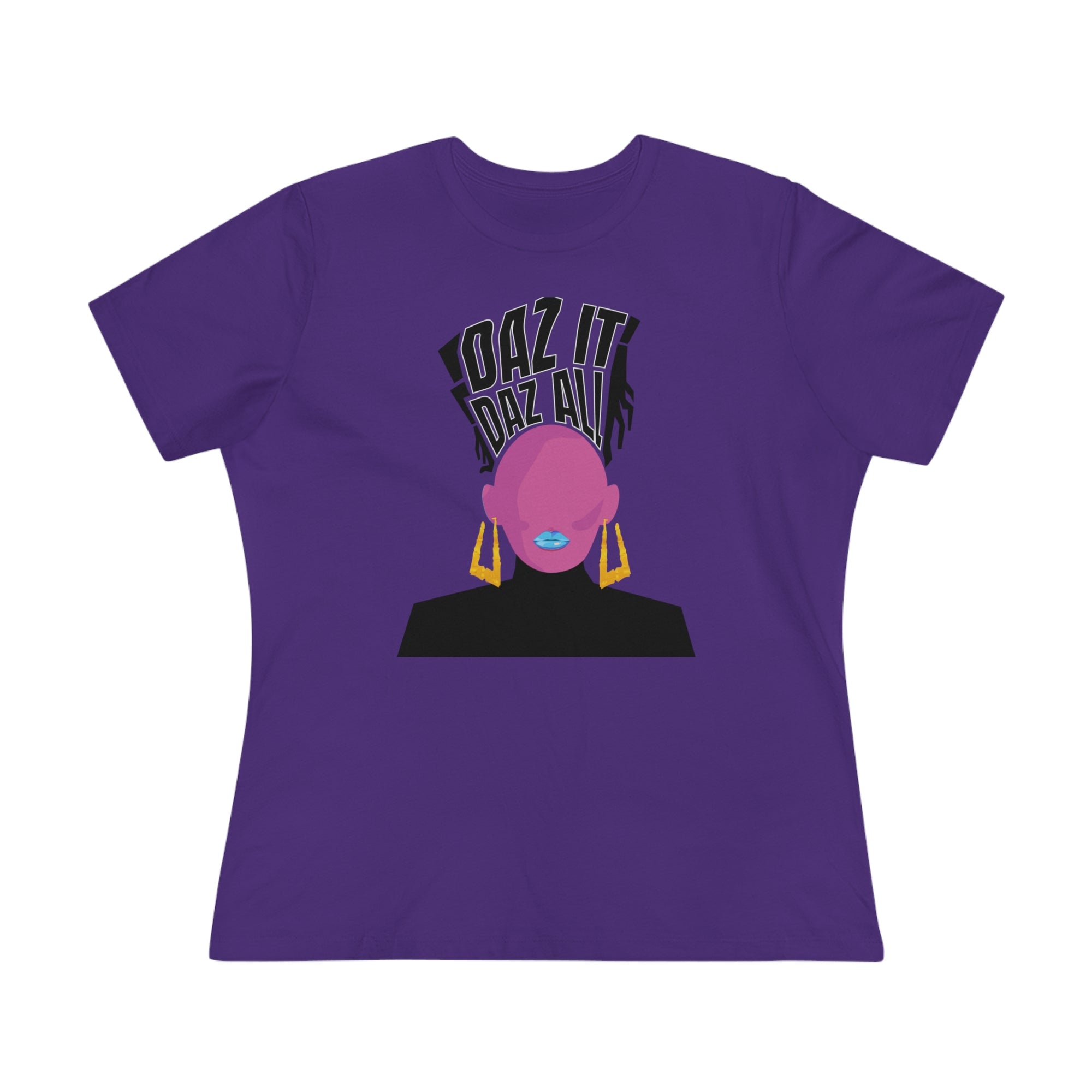 Daz It, Daz All- Women's Premium Tee (Blue Lip Logo)