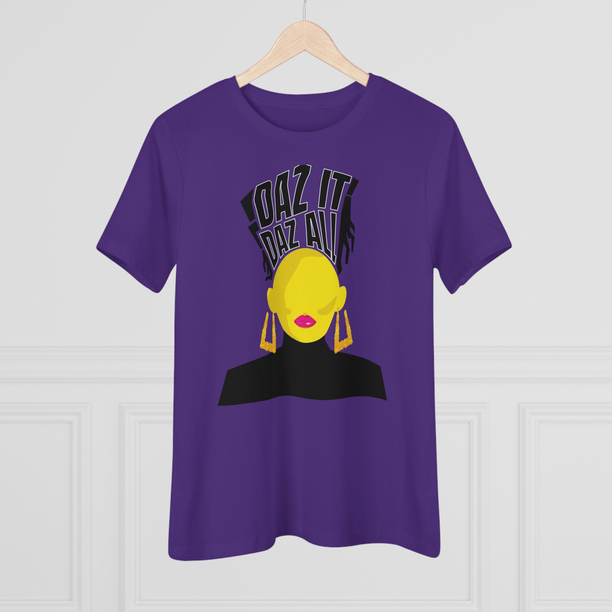 Daz It, Daz All- Women's Premium Tee (Pink Lip Logo)