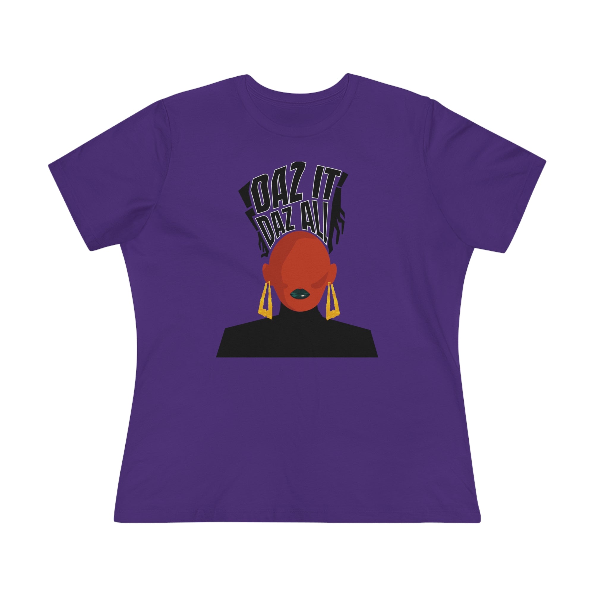 Daz It, Daz All- Women's Premium Tee (Black Lip Logo)