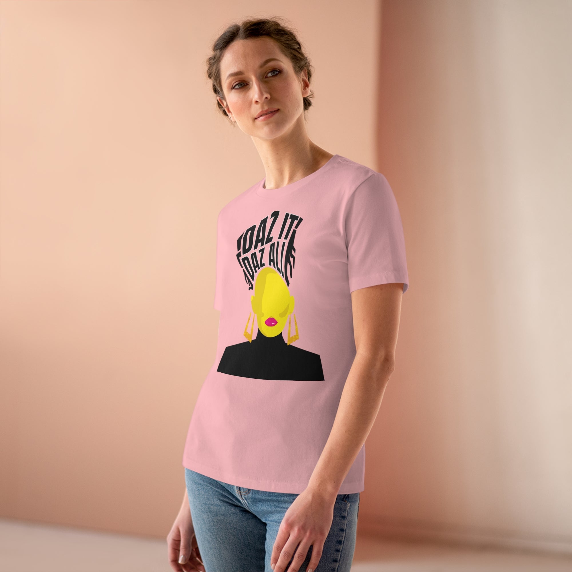 Daz It, Daz All- Women's Premium Tee (Pink Lip Logo)